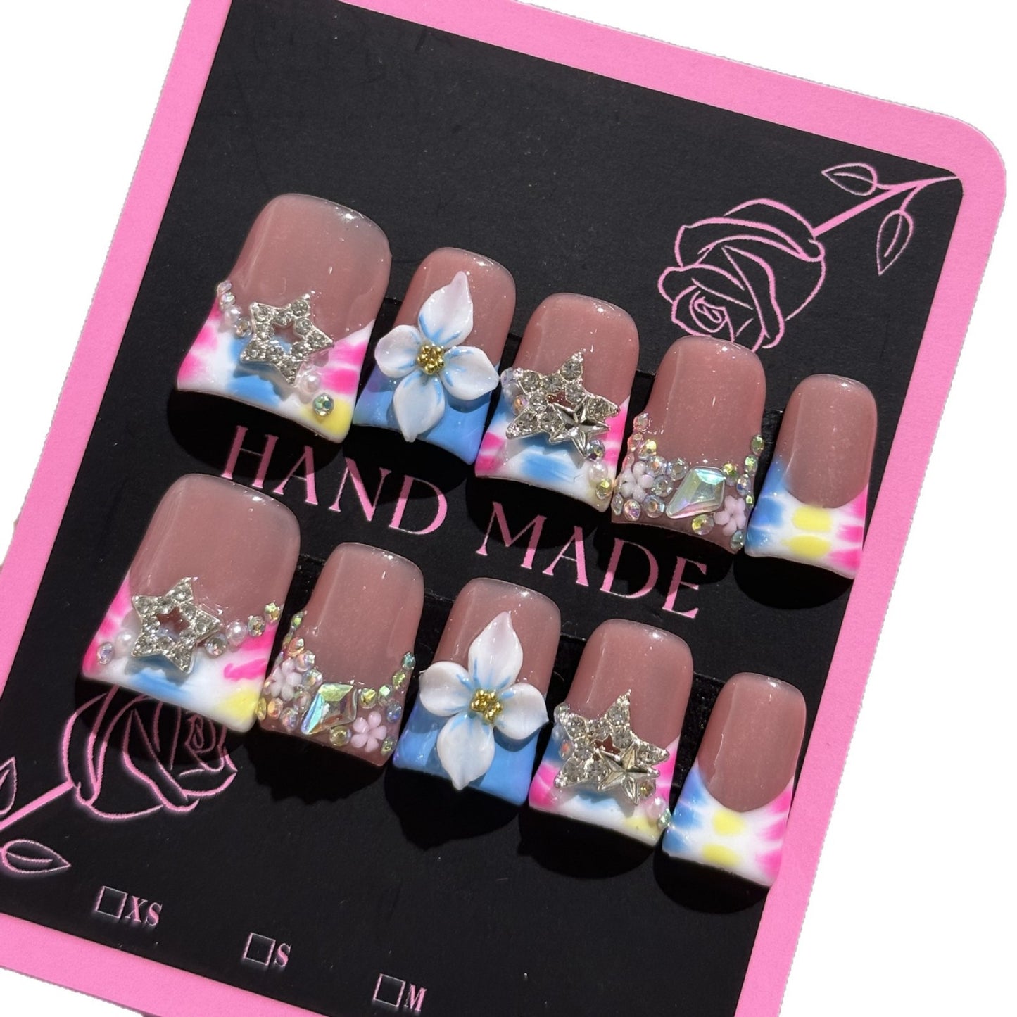 Sweet and cool style duckbill-shaped three-dimensional engraved decorative French-style painted and set with diamonds pure handmade costume jewelry