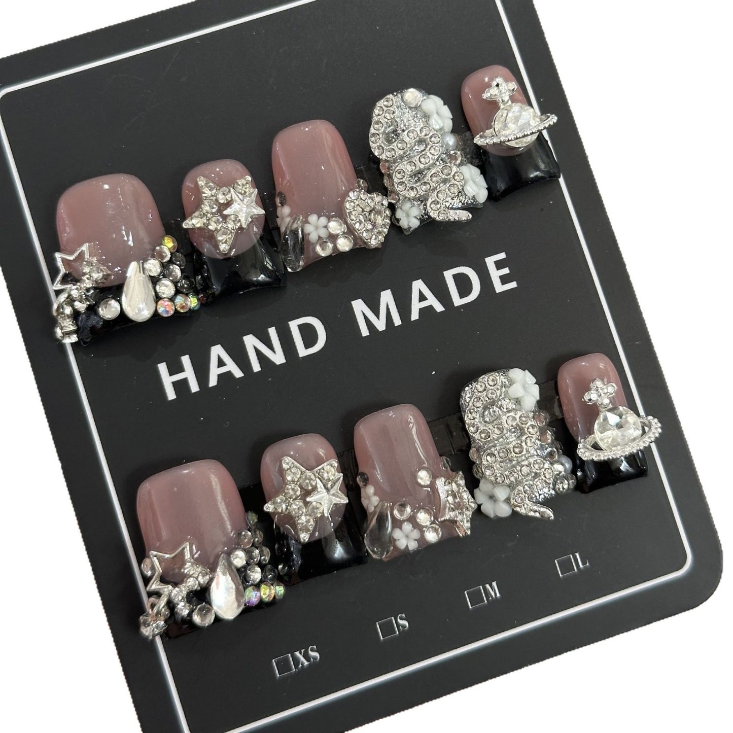 Sweet and cool style duckbill-shaped alloy accessories for haute couture. High-end handmade pure handcrafted wearable nails.