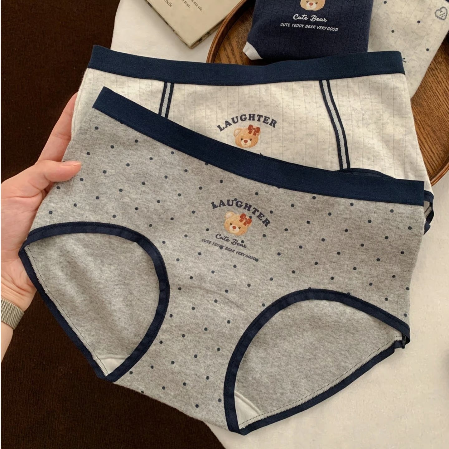 【Academy Bear】Stretch Underwear for Women, Pure Cotton Women's Triangle