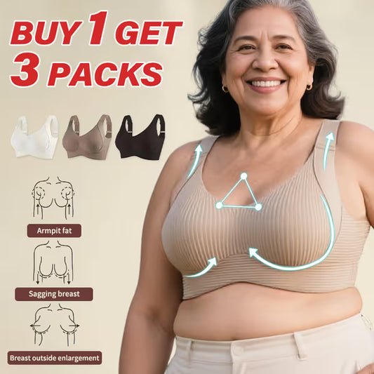 🎁 Buy 1 Get 3 Packs🔥 Super firming bra | Wire-free bra 👍 No more sagging breasts (3-Pack Value Set)
