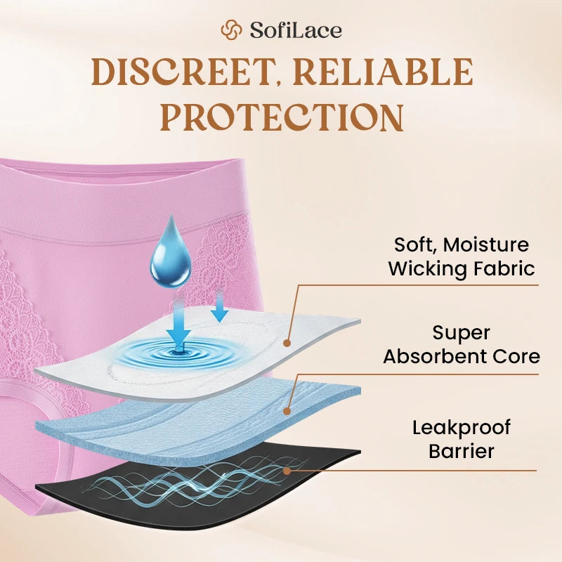 SofiLace - Elegant, Comfortable High-Waist Leakproof Panties for Seniors