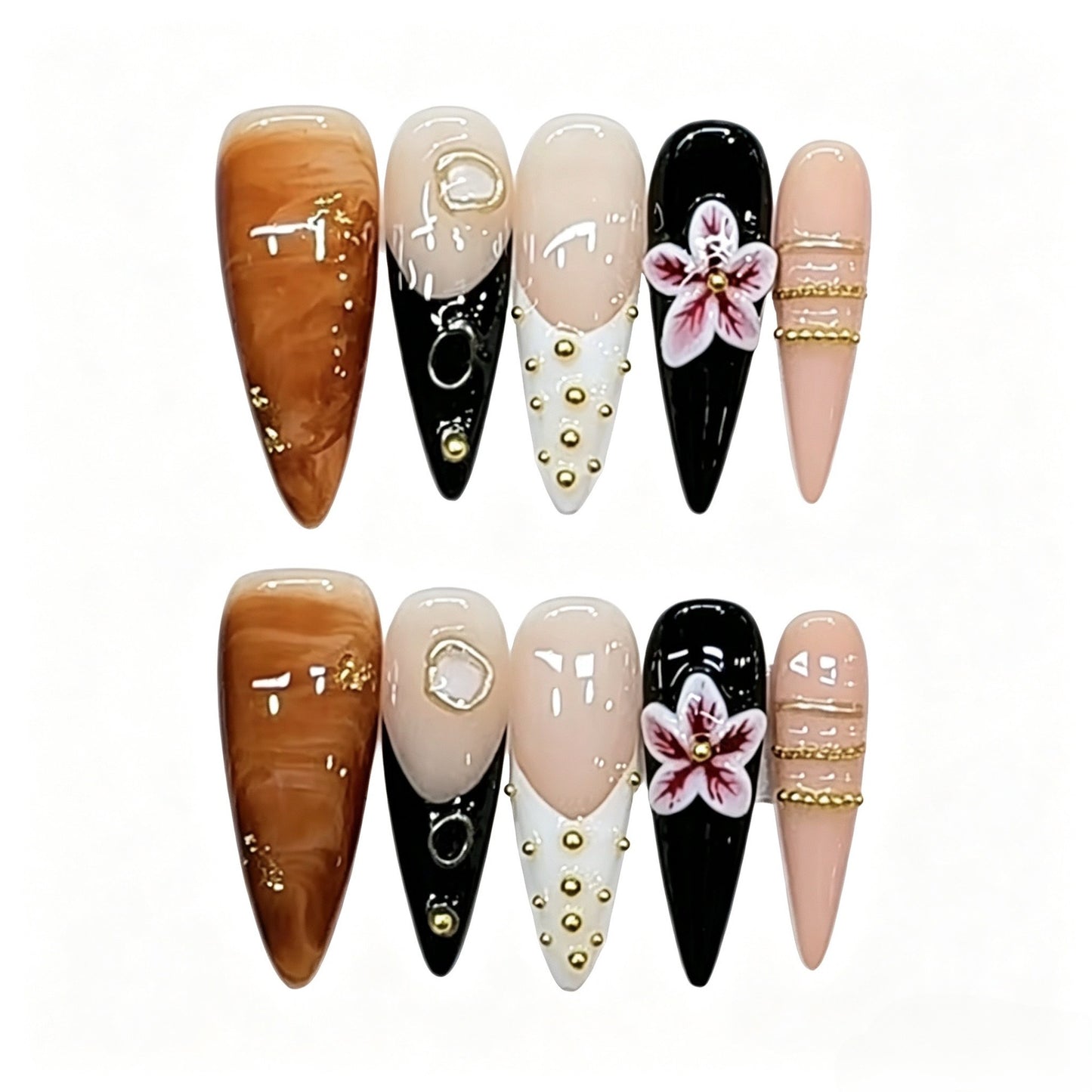 All-handcrafted phototherapy wearable manicure A222 European-style three-dimensional engraving model wholesale finished product stickers detachable