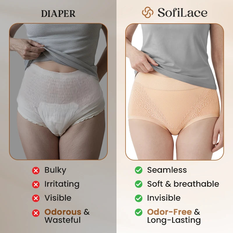 SofiLace - Elegant, Comfortable High-Waist Leakproof Panties for Seniors
