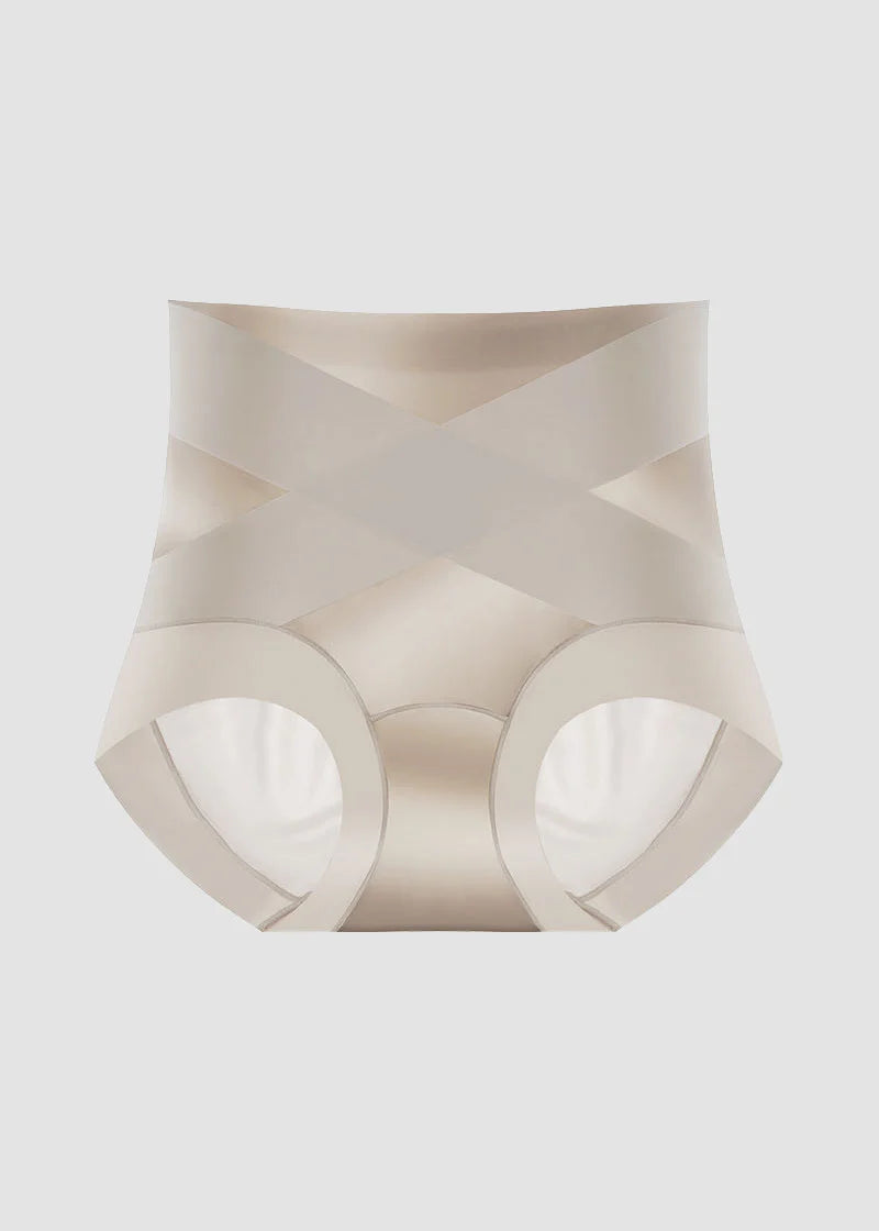 High-Waist Cross Compression Shaping Panties (6 Pieces)