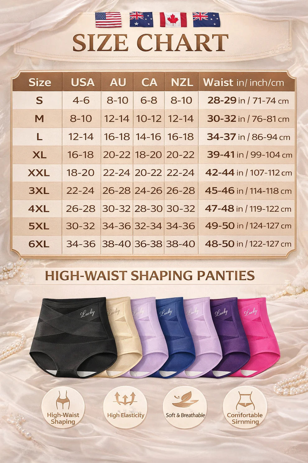 2026 New🌸Buy 1 Get 1 Free🌸High-Waist Tummy Control Seamless Shaping Lucky Panties