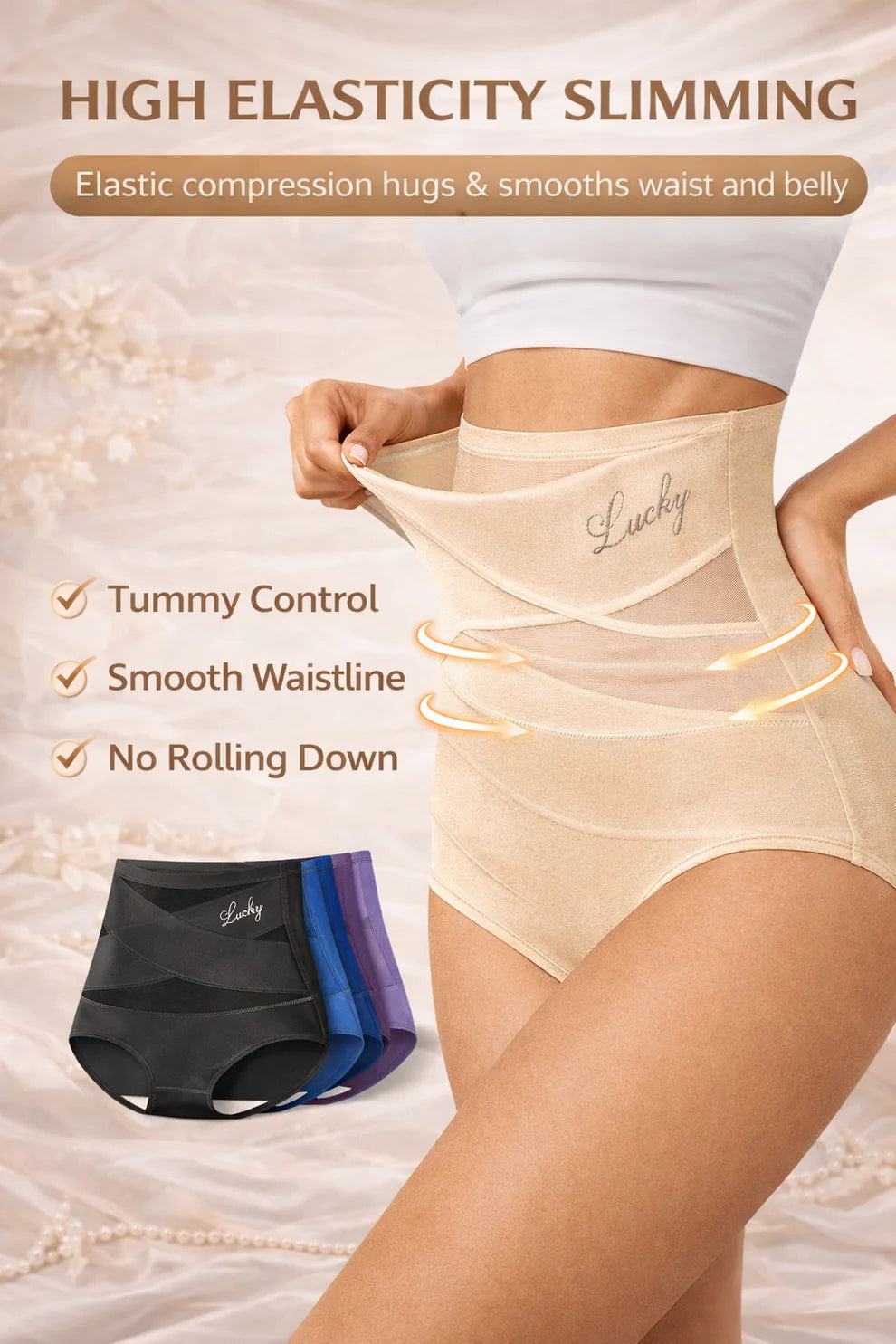 2026 New🌸Buy 1 Get 1 Free🌸High-Waist Tummy Control Seamless Shaping Lucky Panties