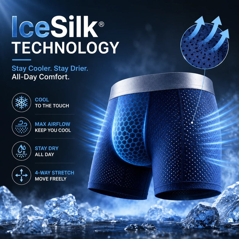 【Buy 3 Get 2 Free】-2026 HOT SALE🔥-+ Premium Leakproof lceSilk Mesh Men's Boxer