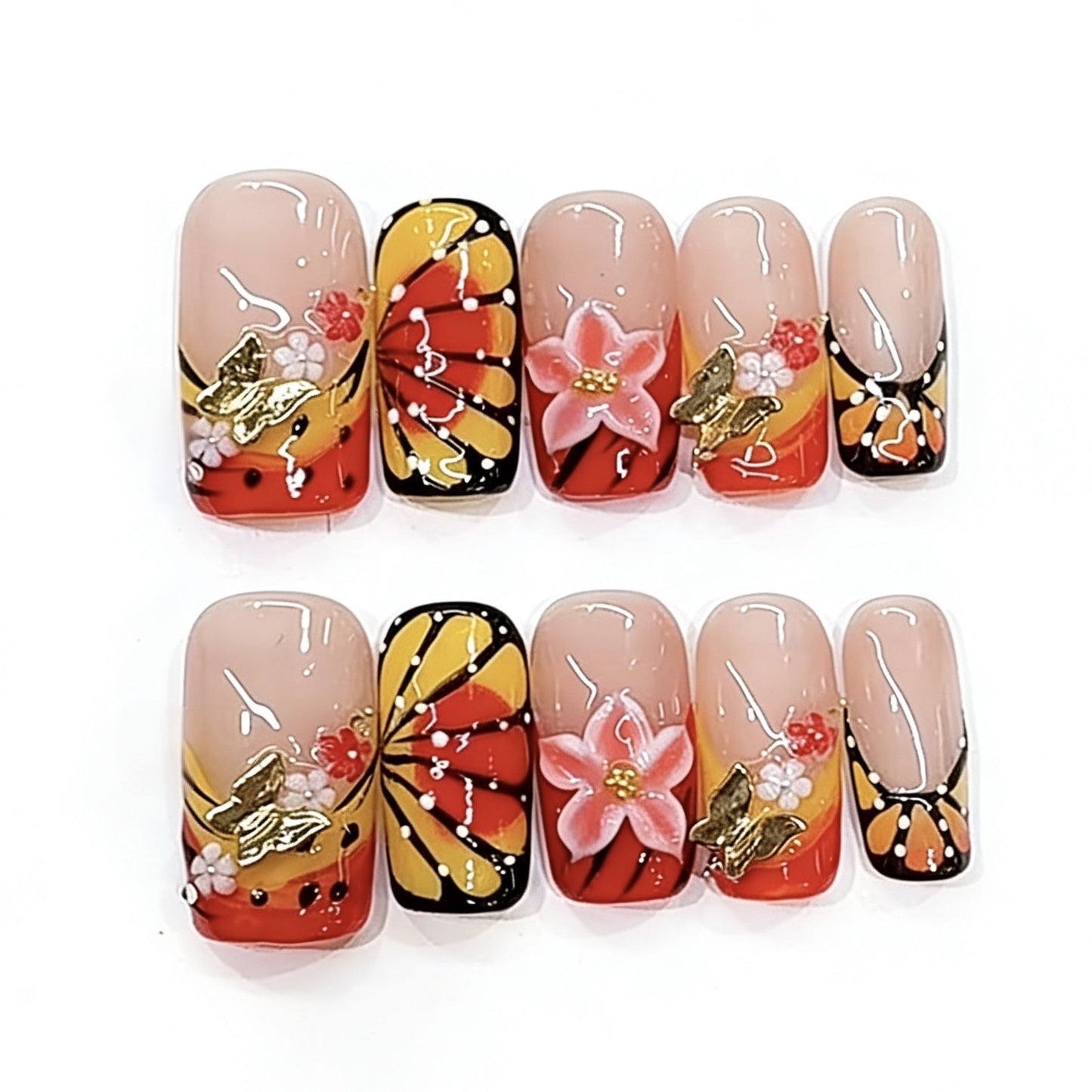 Purely handmade high-precision hand-painted decorative patterns of European and French style fashion nail polish B283 - a nail sticker that enhances your complexion and exudes elegance