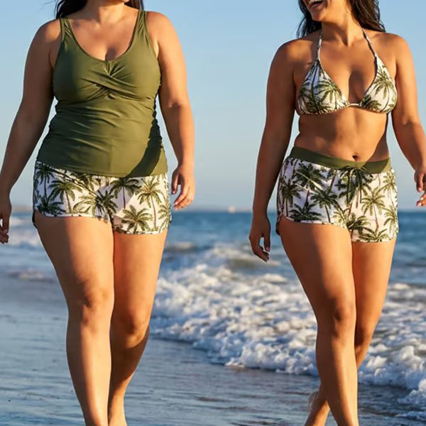🔥2026 Hot Sale✨⚡ 50K+ SOLD! 🎁Women's 3-Piece Swimsuit Tankini Set with Shorts