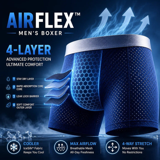 【Buy 3 Get 2 Free】-2026 HOT SALE🔥-+ Premium Leakproof lceSilk Mesh Men's Boxer