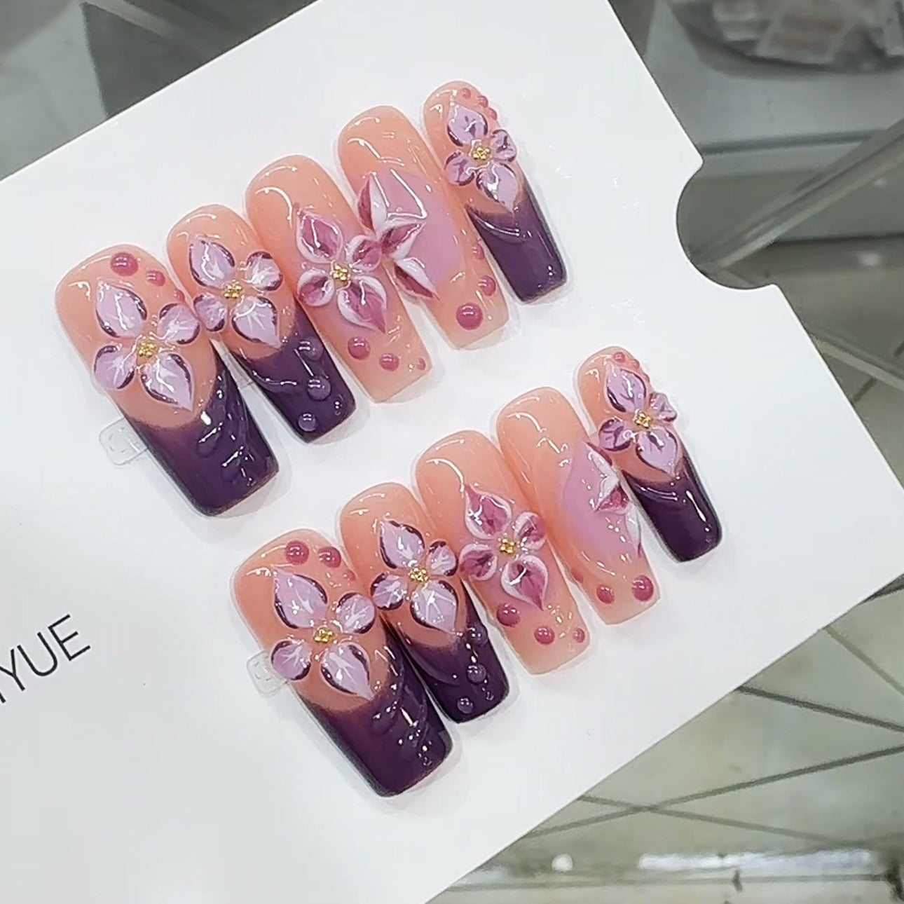Handcrafted B469 hand-painted French-style decorative long water pipe for export to Europe. Wearable armor nail art sticker.