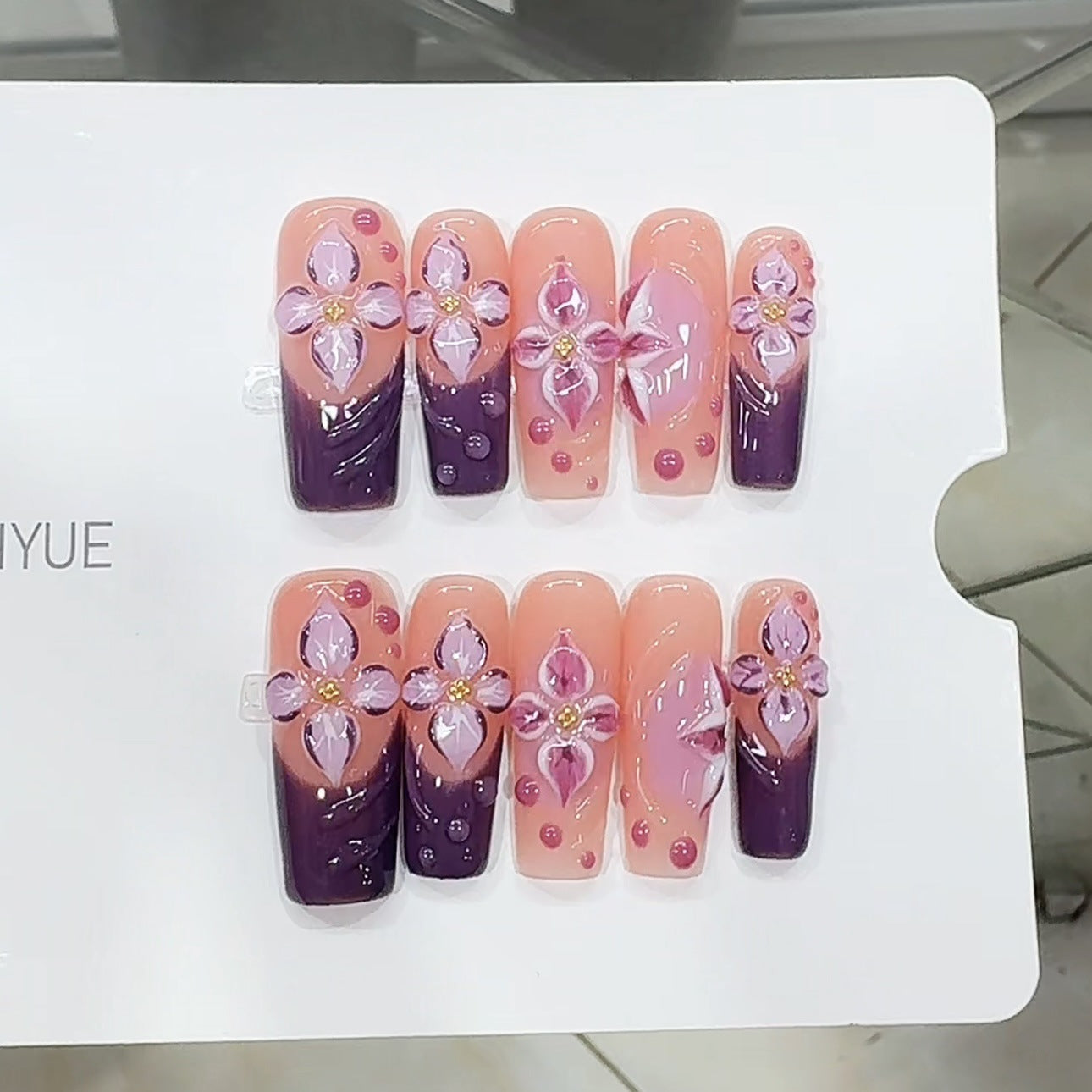 Handcrafted B469 hand-painted French-style decorative long water pipe for export to Europe. Wearable armor nail art sticker.