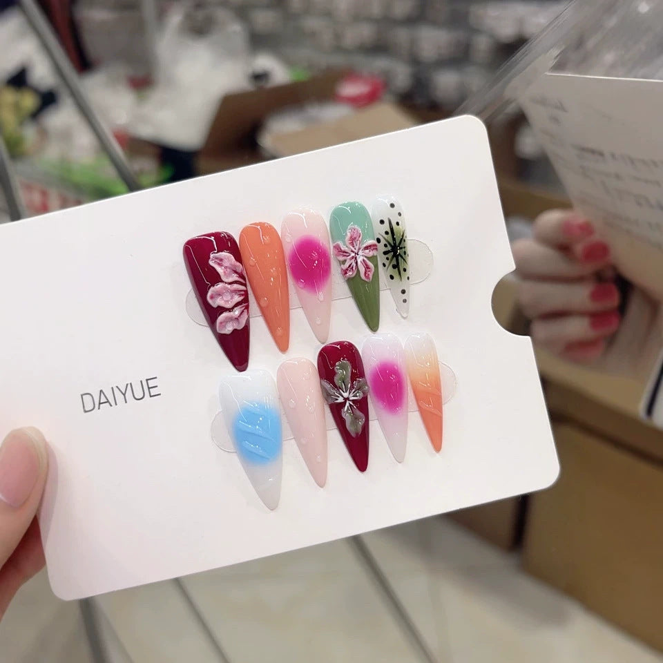 Handmade wearable nail polish B350 Summer Macaron Sunset Blending Texture European Style Nail Polish