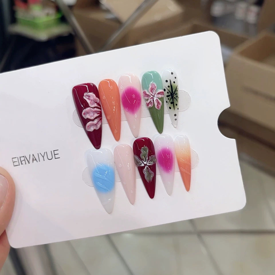 Handmade wearable nail polish B350 Summer Macaron Sunset Blending Texture European Style Nail Polish