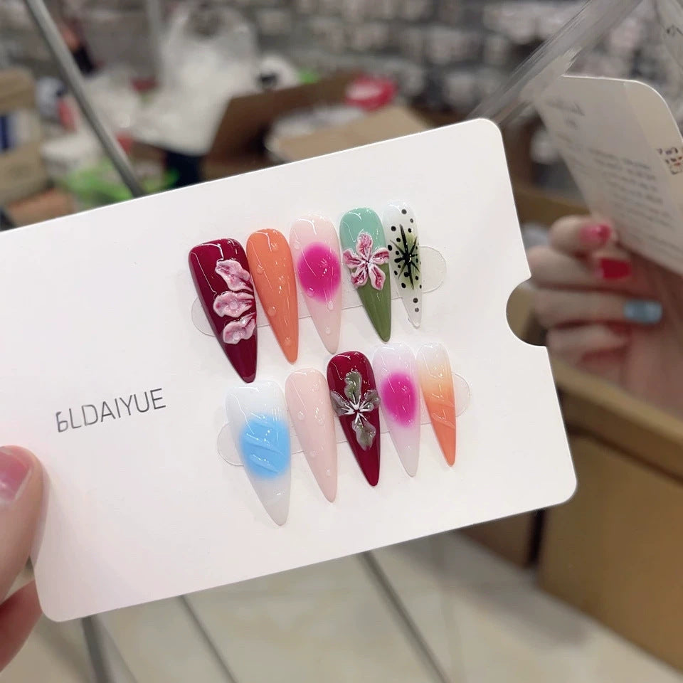 Handmade wearable nail polish B350 Summer Macaron Sunset Blending Texture European Style Nail Polish