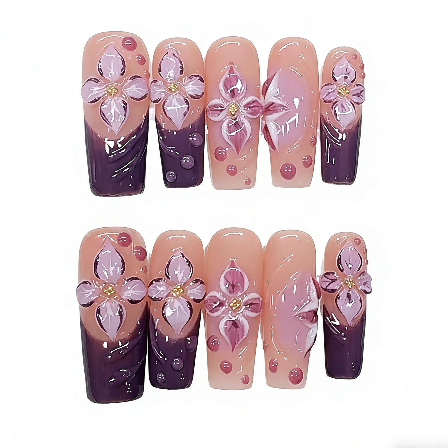 Handcrafted B469 hand-painted French-style decorative long water pipe for export to Europe. Wearable armor nail art sticker.