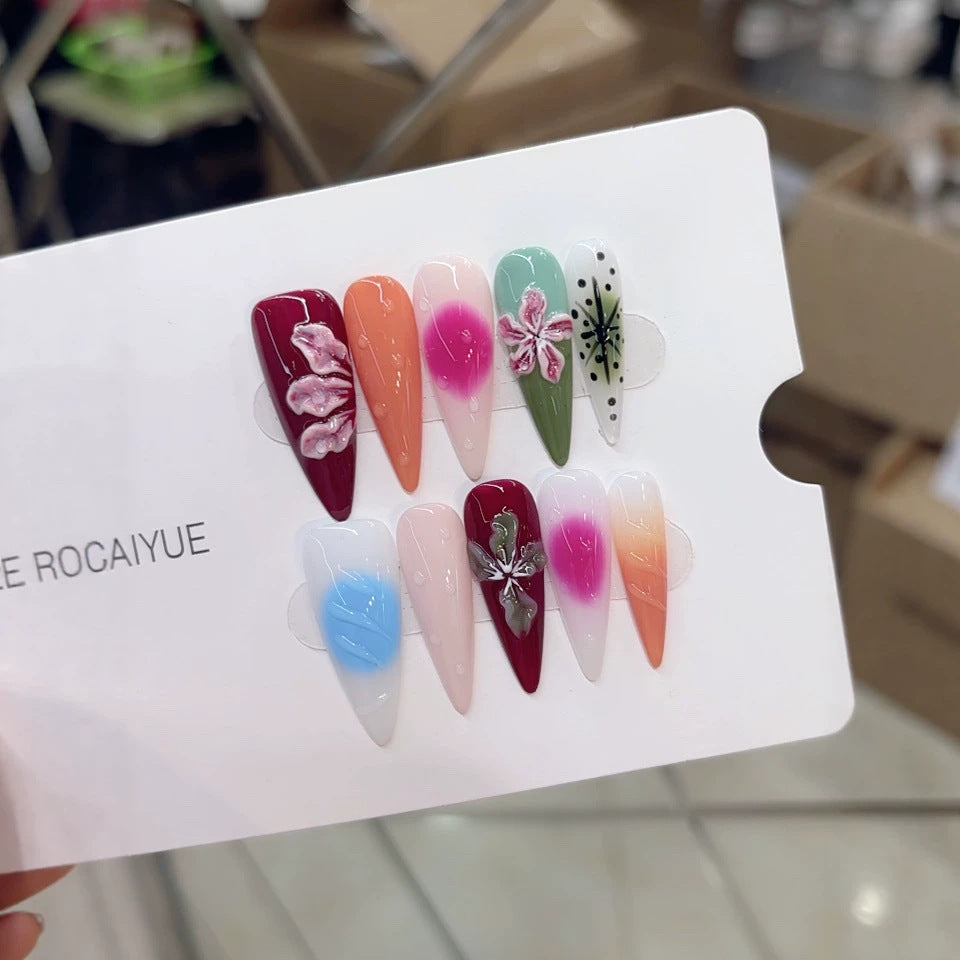 Handmade wearable nail polish B350 Summer Macaron Sunset Blending Texture European Style Nail Polish