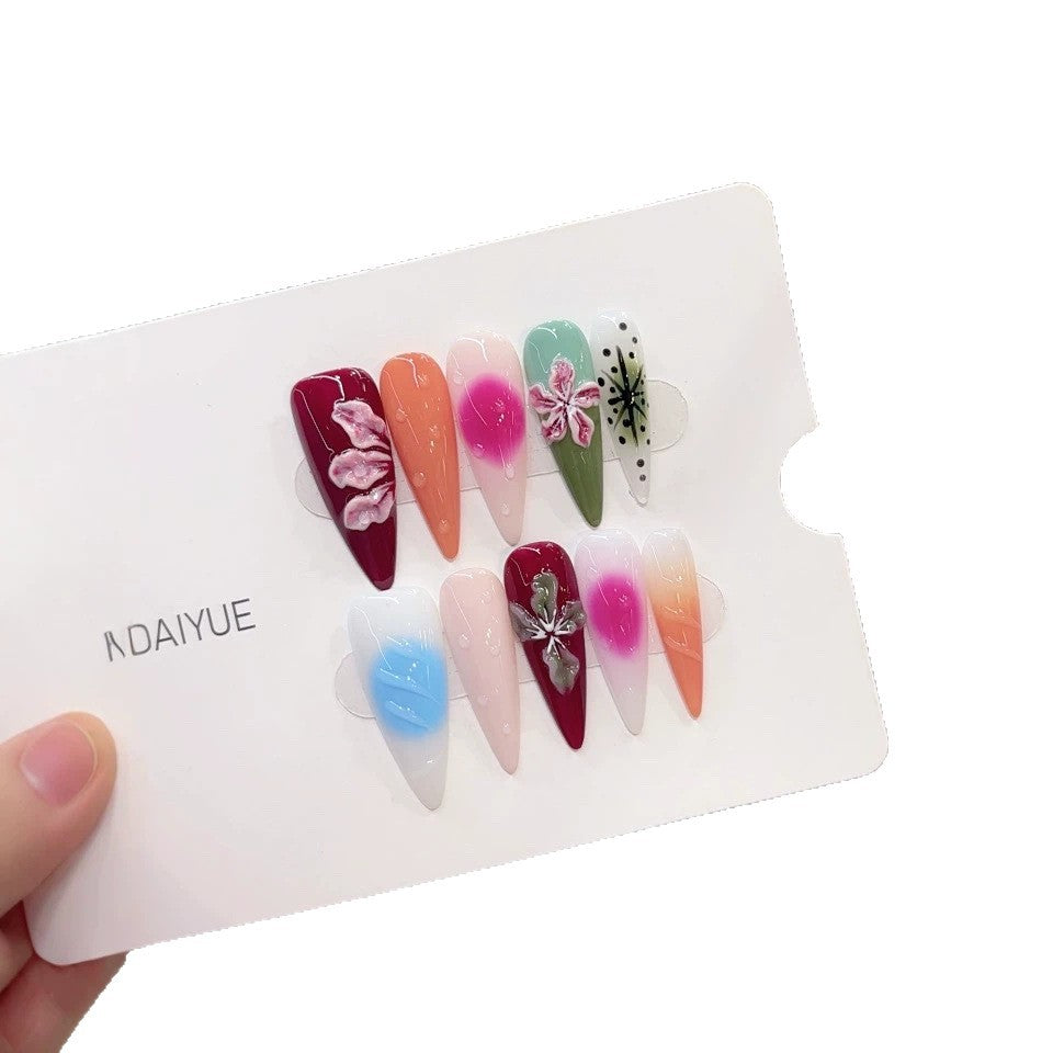 Handmade wearable nail polish B350 Summer Macaron Sunset Blending Texture European Style Nail Polish
