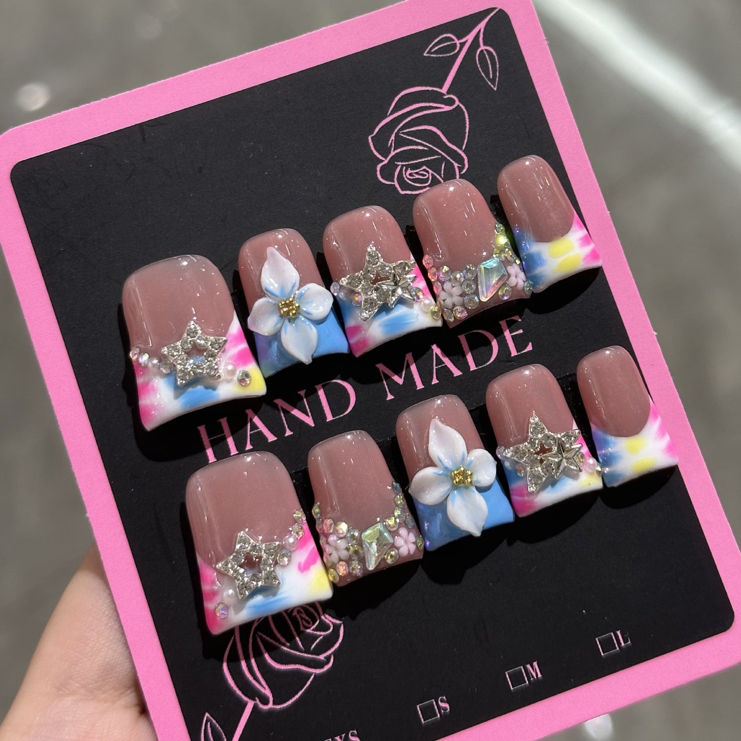 Sweet and cool style duckbill-shaped three-dimensional engraved decorative French-style painted and set with diamonds pure handmade costume jewelry