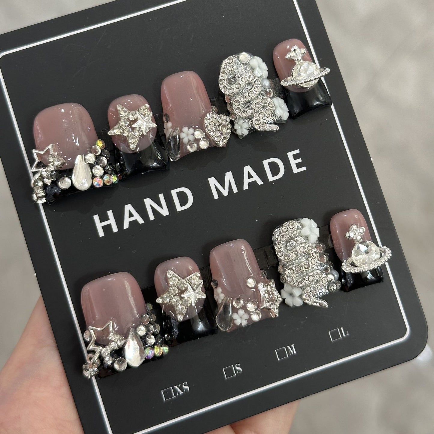 Sweet and cool style duckbill-shaped alloy accessories for haute couture. High-end handmade pure handcrafted wearable nails.
