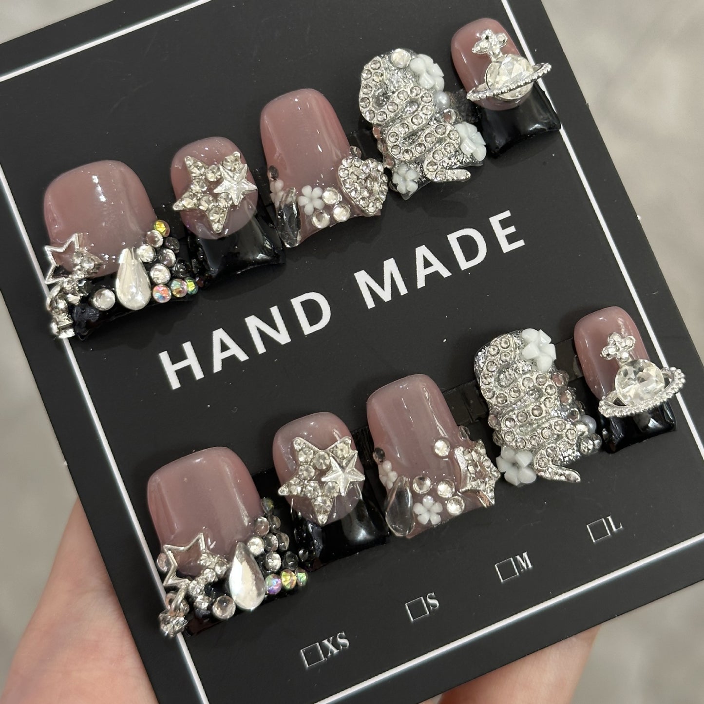 Sweet and cool style duckbill-shaped alloy accessories for haute couture. High-end handmade pure handcrafted wearable nails.