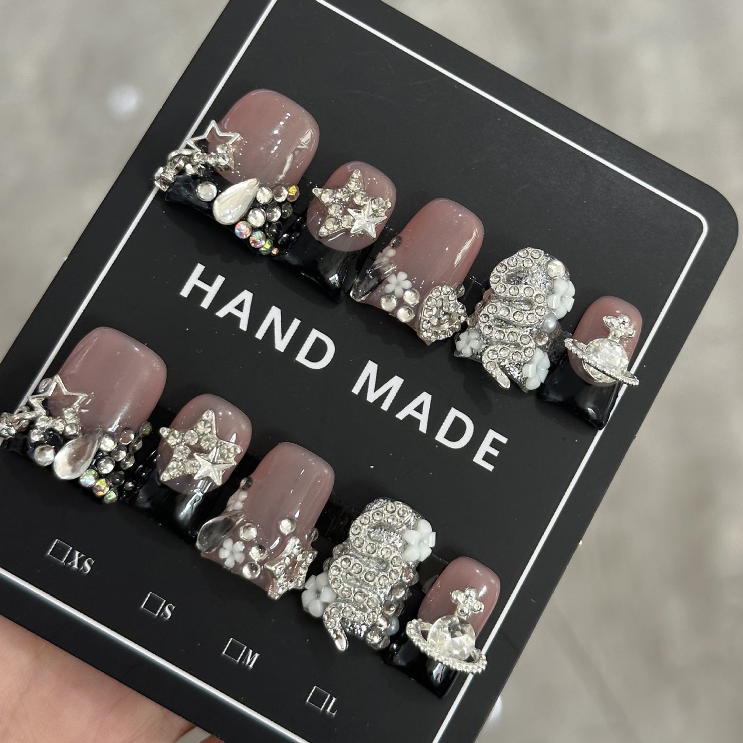 Sweet and cool style duckbill-shaped alloy accessories for haute couture. High-end handmade pure handcrafted wearable nails.