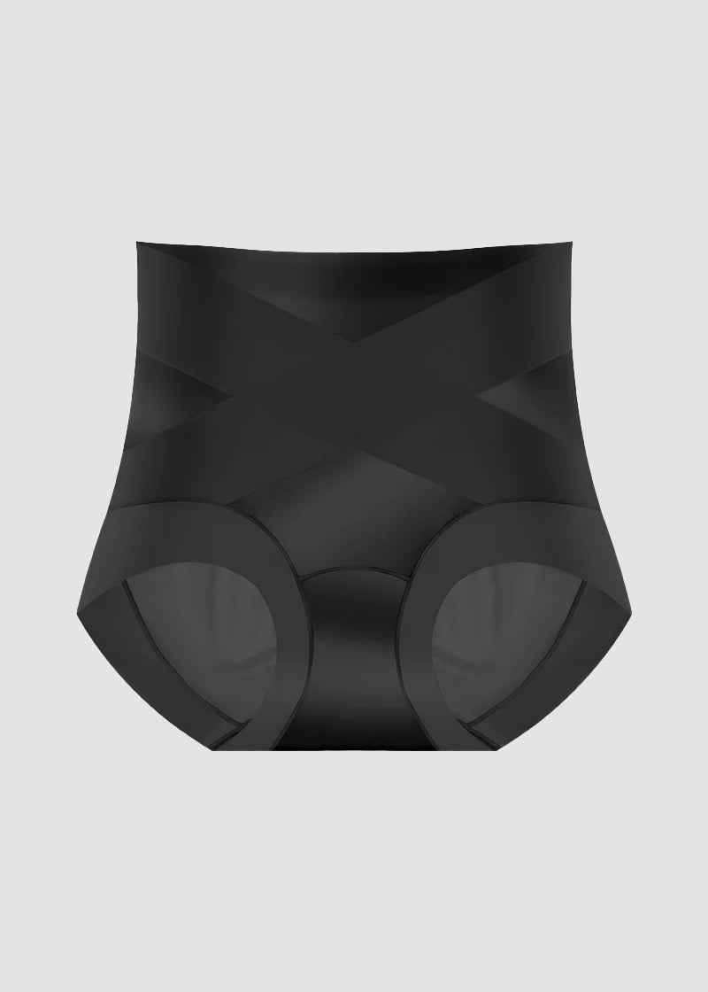 High-Waist Cross Compression Shaping Panties (6 Pieces)