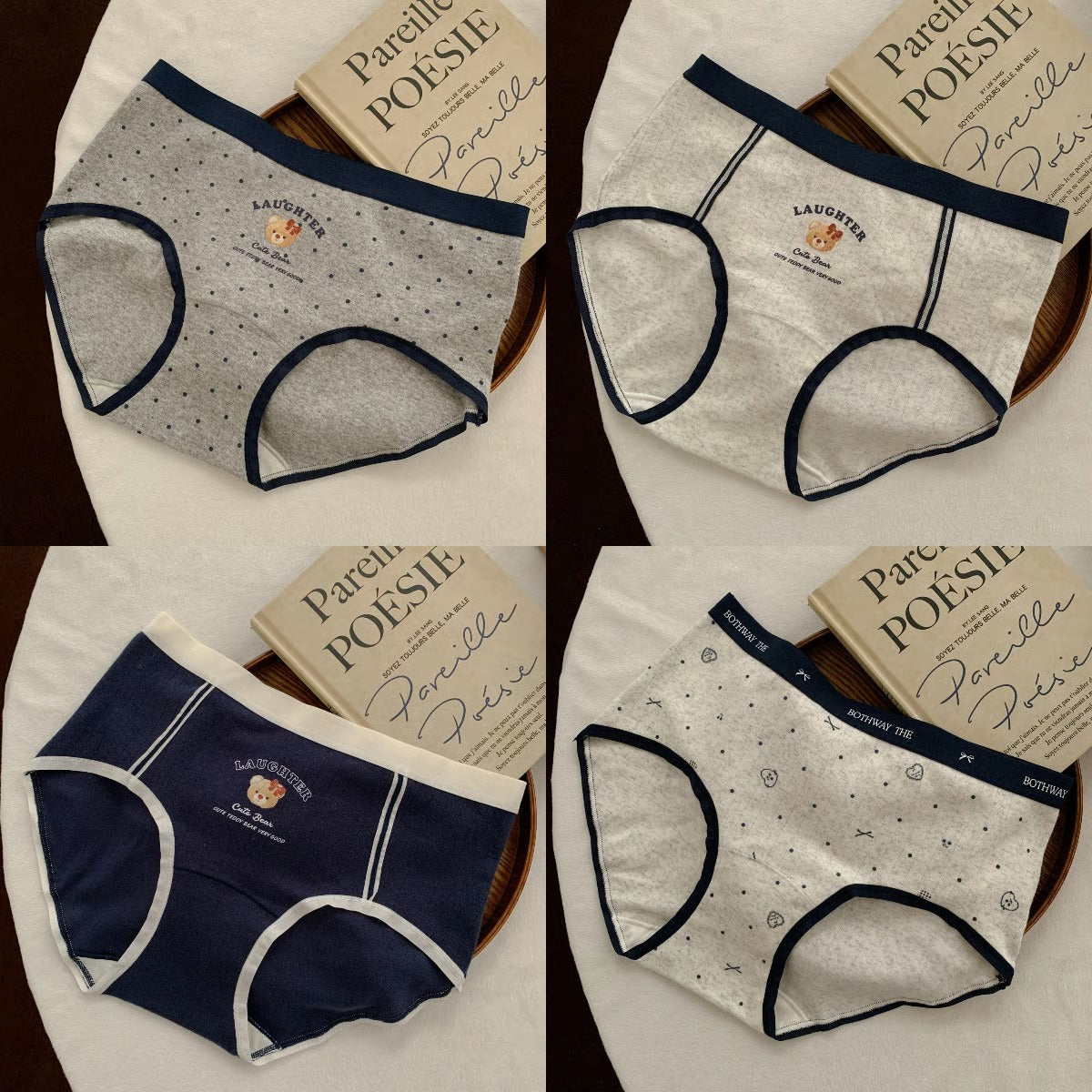 【Academy Bear】Stretch Underwear for Women, Pure Cotton Women's Triangle