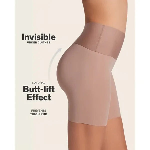 Stay-In-Place Seamless Shaper Short