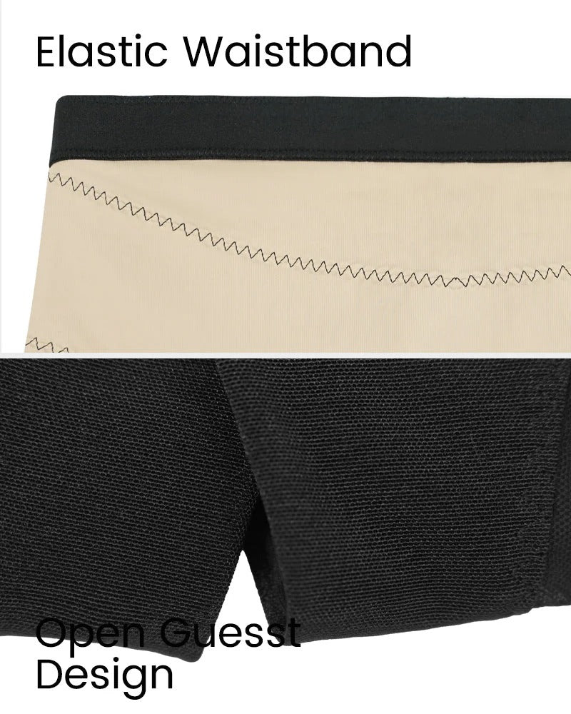 2026New High Waist Criss-Cross Mesh Shaping Mid-Thigh Shorts