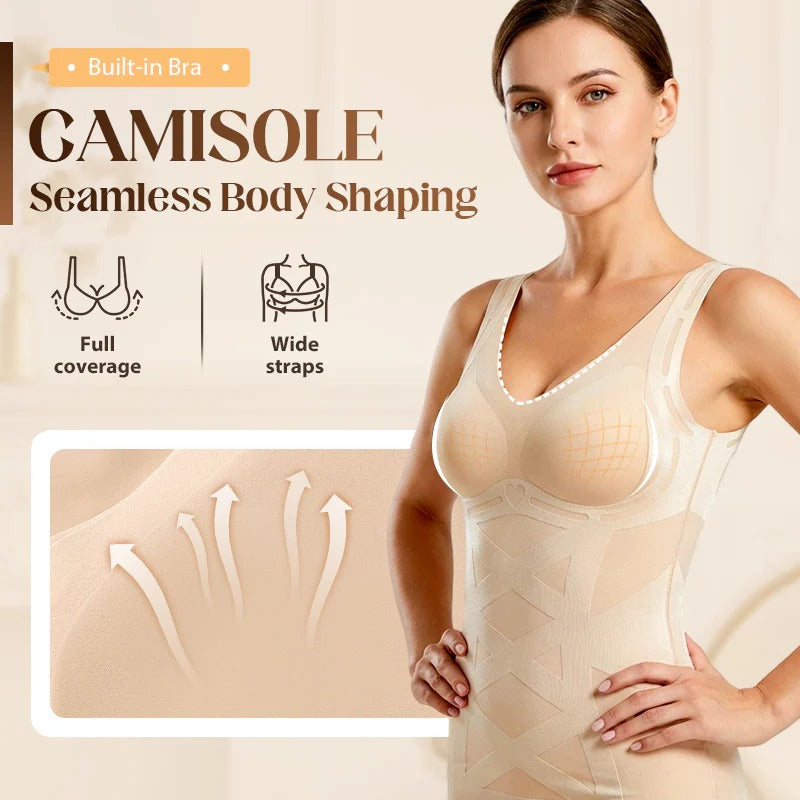 Seamless Body Shaping Camisole with Built-in Bra..