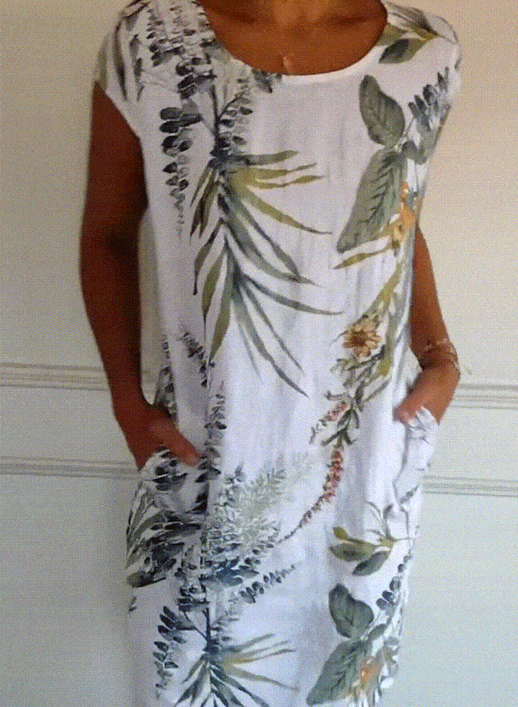 🌸✨ Women's Short Sleeve Printed Dress – Lightweight, Comfortable & Super Flattering