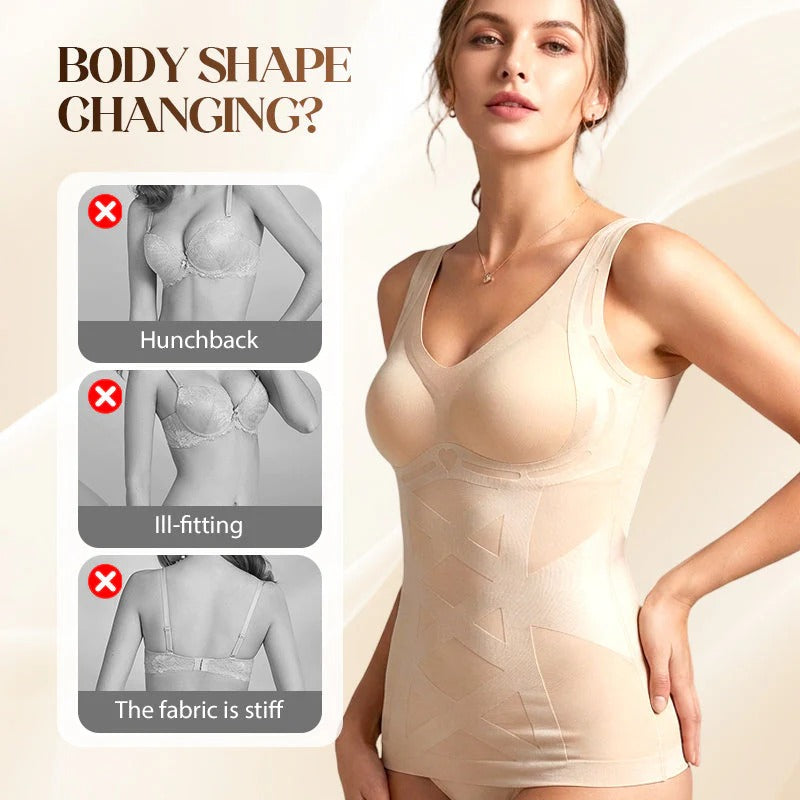 Seamless Body Shaping Camisole with Built-in Bra..