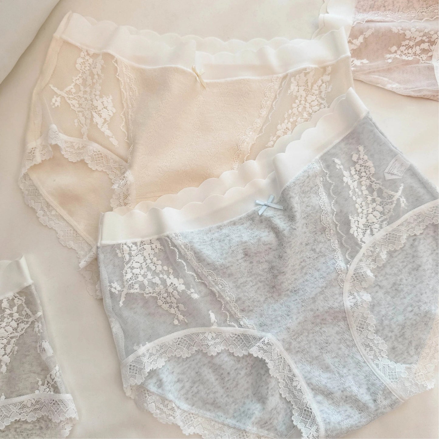 Women's underwear | Lace waist, seamless mesh, sweet triangle pants
