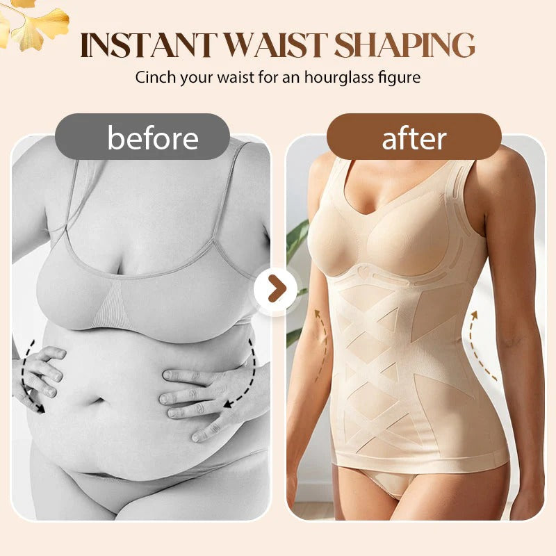 Seamless Body Shaping Camisole with Built-in Bra..