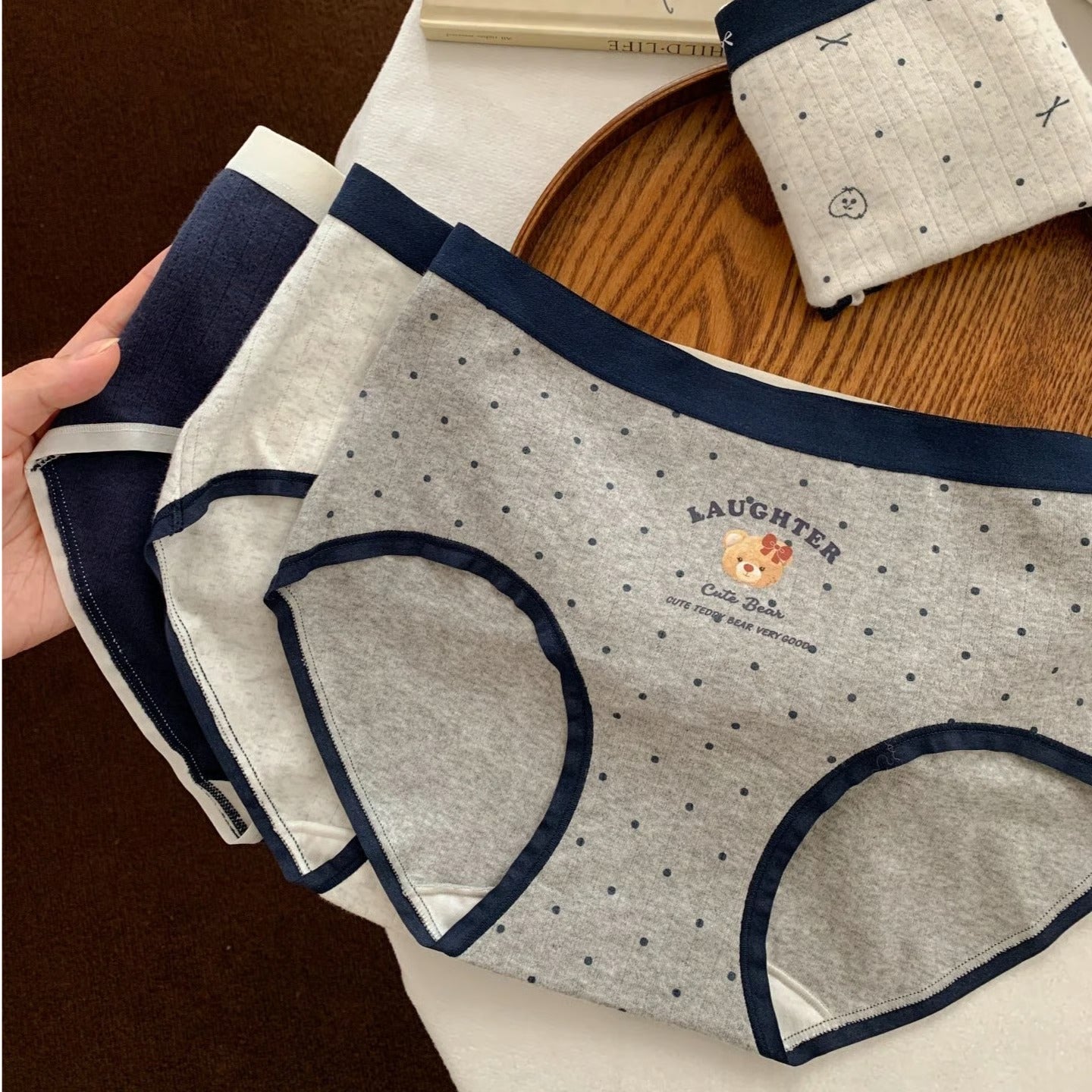 【Academy Bear】Stretch Underwear for Women, Pure Cotton Women's Triangle