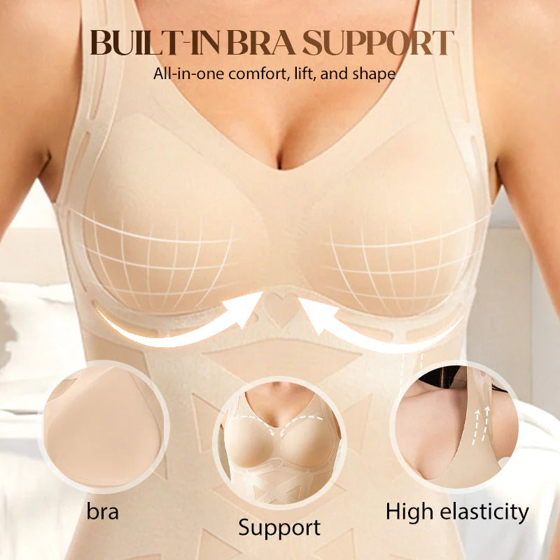 Seamless Body Shaping Camisole with Built-in Bra..