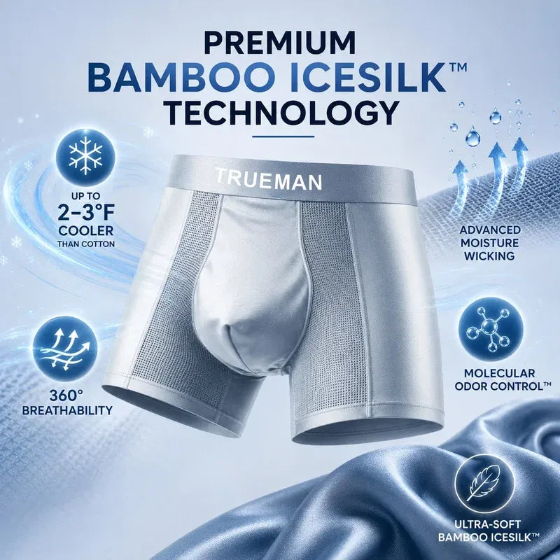 【Buy 3 Get 2 Free】-2026 HOT SALE🔥+ Premium Leakproof Bamboo IceSilk Boxer