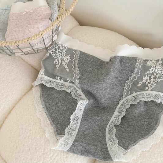 Women's underwear | Lace waist, seamless mesh, sweet triangle pants