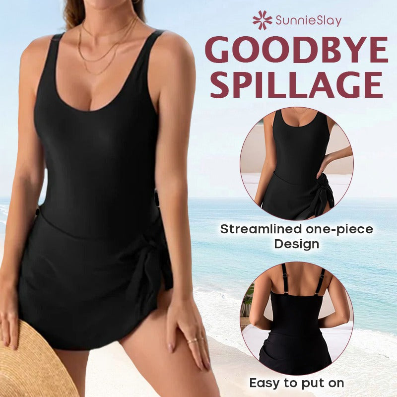 SunnieSlay - One-Piece Swimdress for Women with Tummy Control