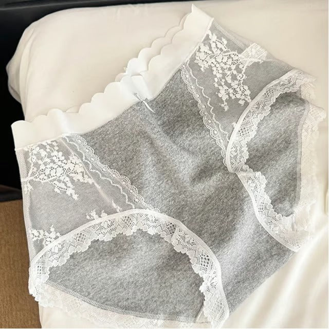 Women's underwear | Lace waist, seamless mesh, sweet triangle pants